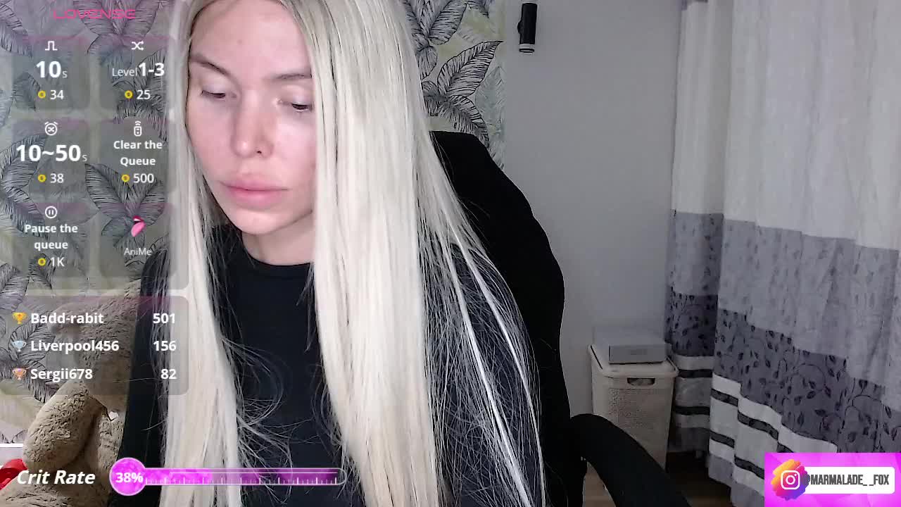 Marmalade_Fox Cam Model Chat October 12, 2025