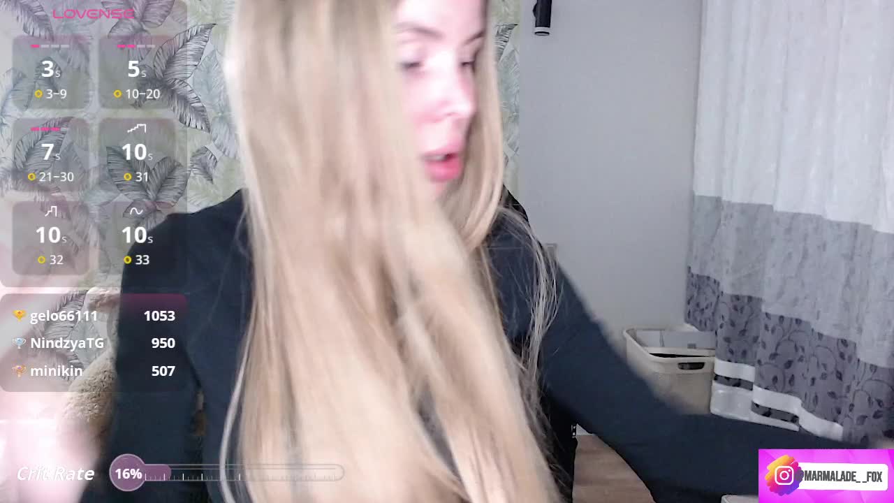 Marmalade_Fox Cam Model Chat October 14, 2025