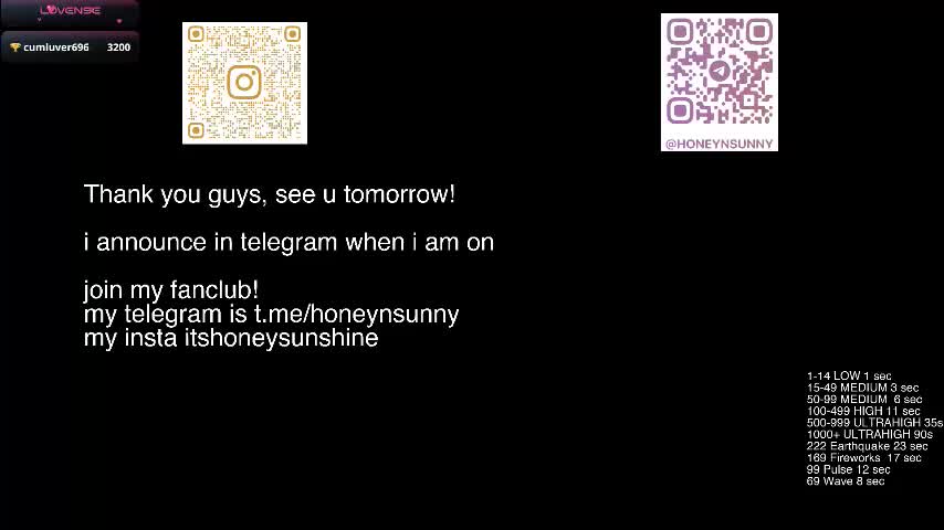 honey_sunshine Cam Model Chat October 30, 2025