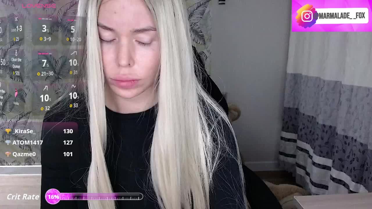 Marmalade_Fox Cam Model Chat November 1, 2025