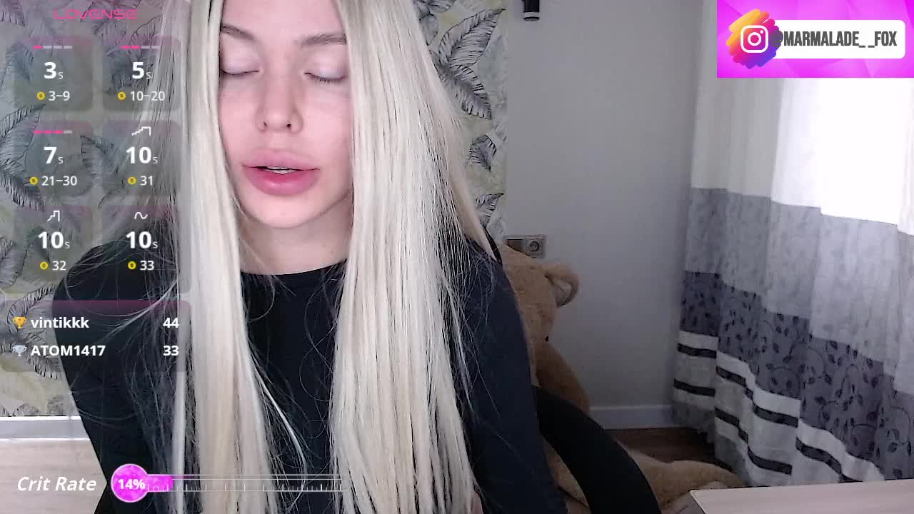 Marmalade_Fox Cam Model Chat November 1, 2025