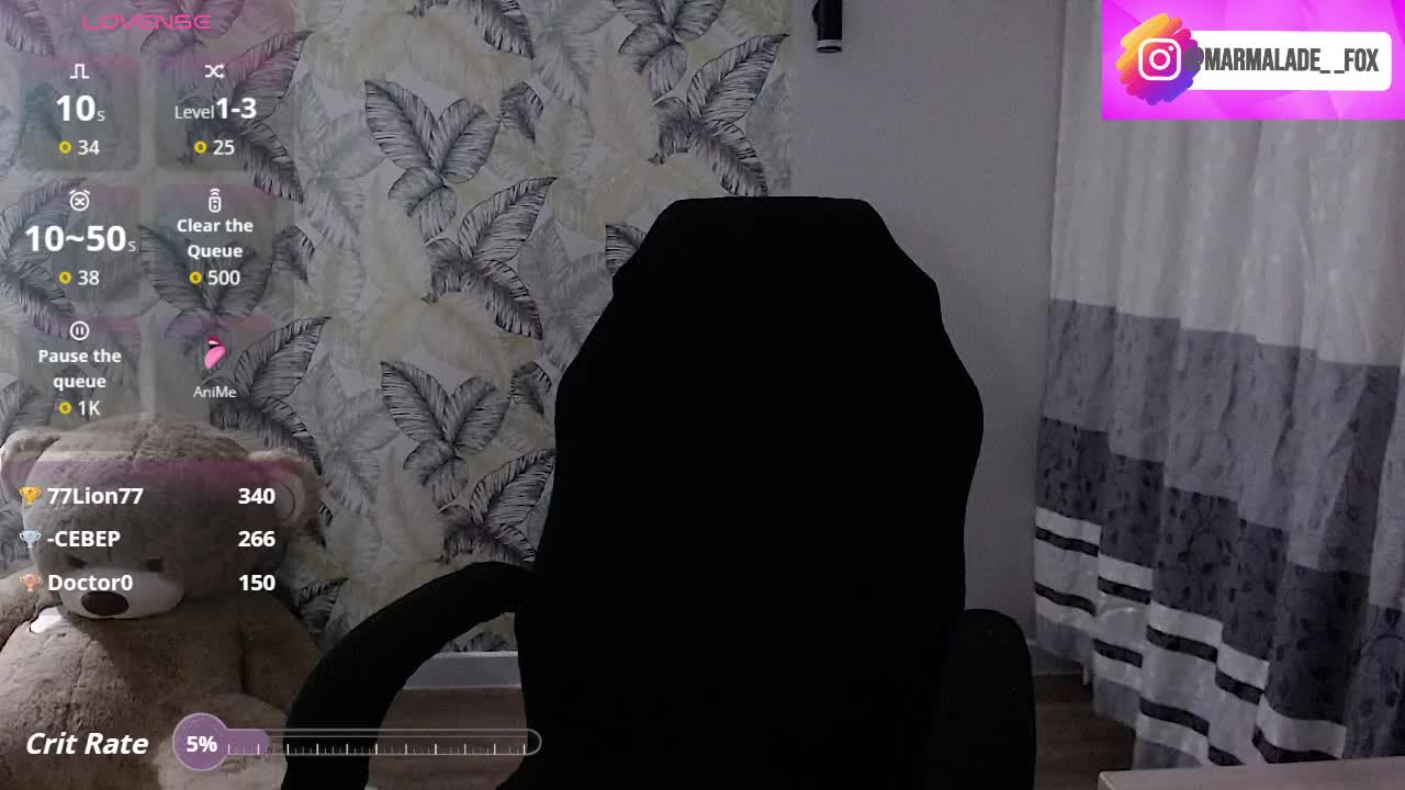 Marmalade_Fox Cam Model Chat November 3, 2025