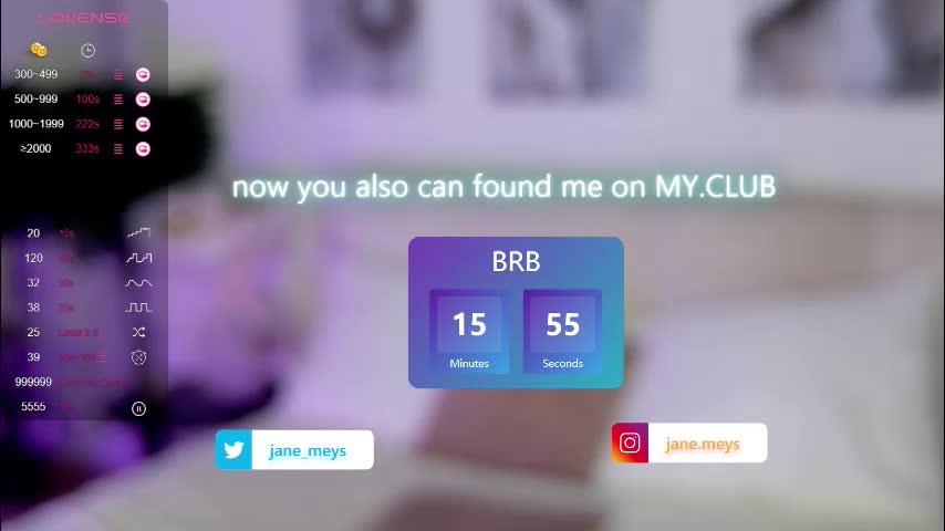 jane_meys Cam Model Chat January 13, 2026