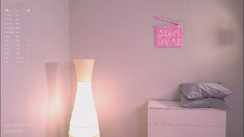 claire_amoure Cam Model Chat March 22, 2026